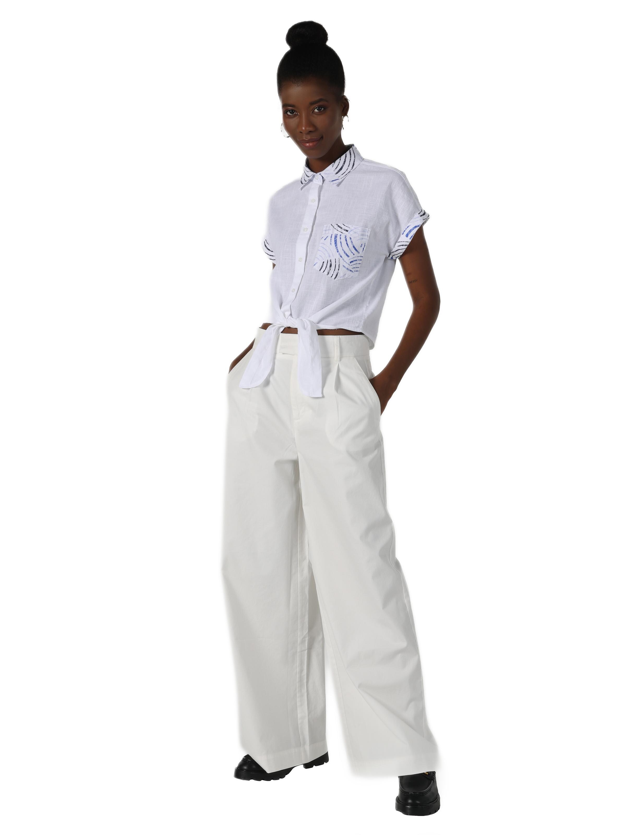 Colin's Wide Leg Hose in Weiß