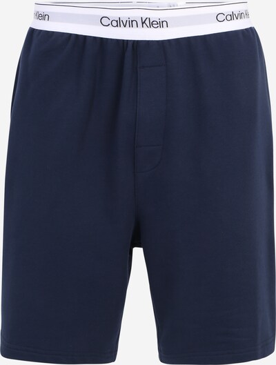 Calvin Klein Underwear Pantalon de pyjama en bleu nuit / blanc, Vue avec produit