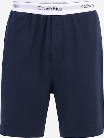 Calvin Klein Underwear Normalny krój Spodnie od piżamy w kolorze niebieski: przód