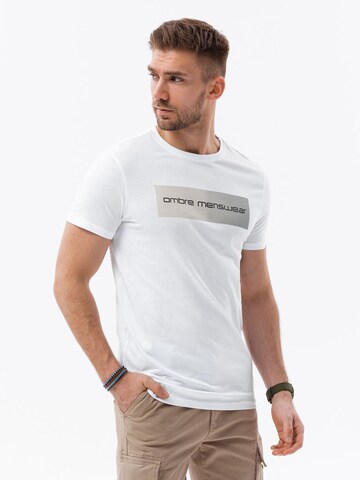 T-Shirt 'S1751' Ombre en blanc : devant