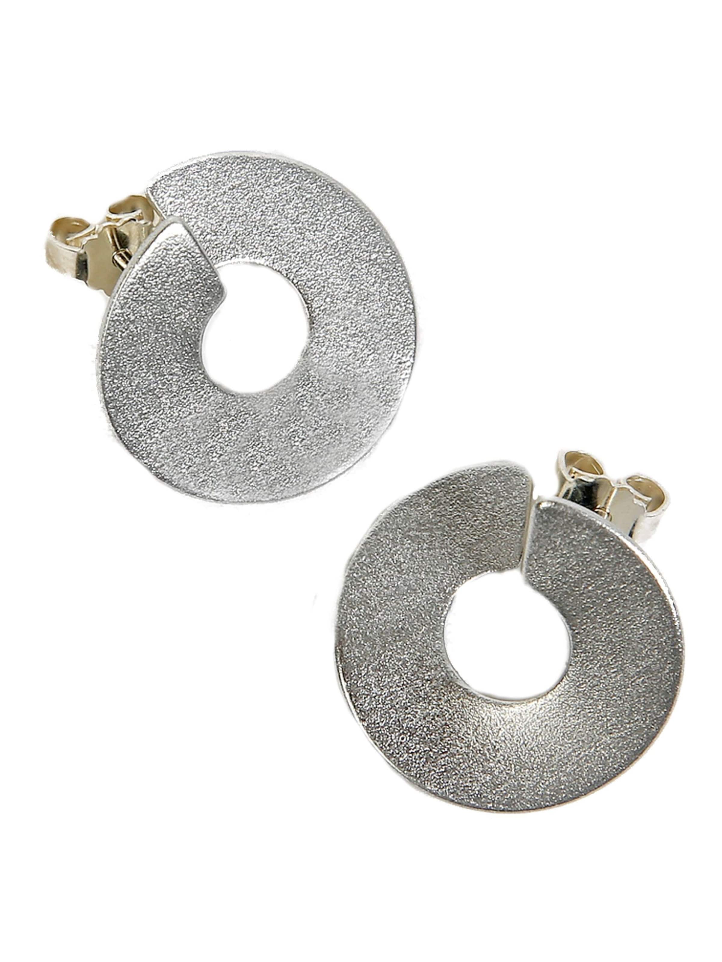 Boucles d'oreilles DeMarie en argent : devant
