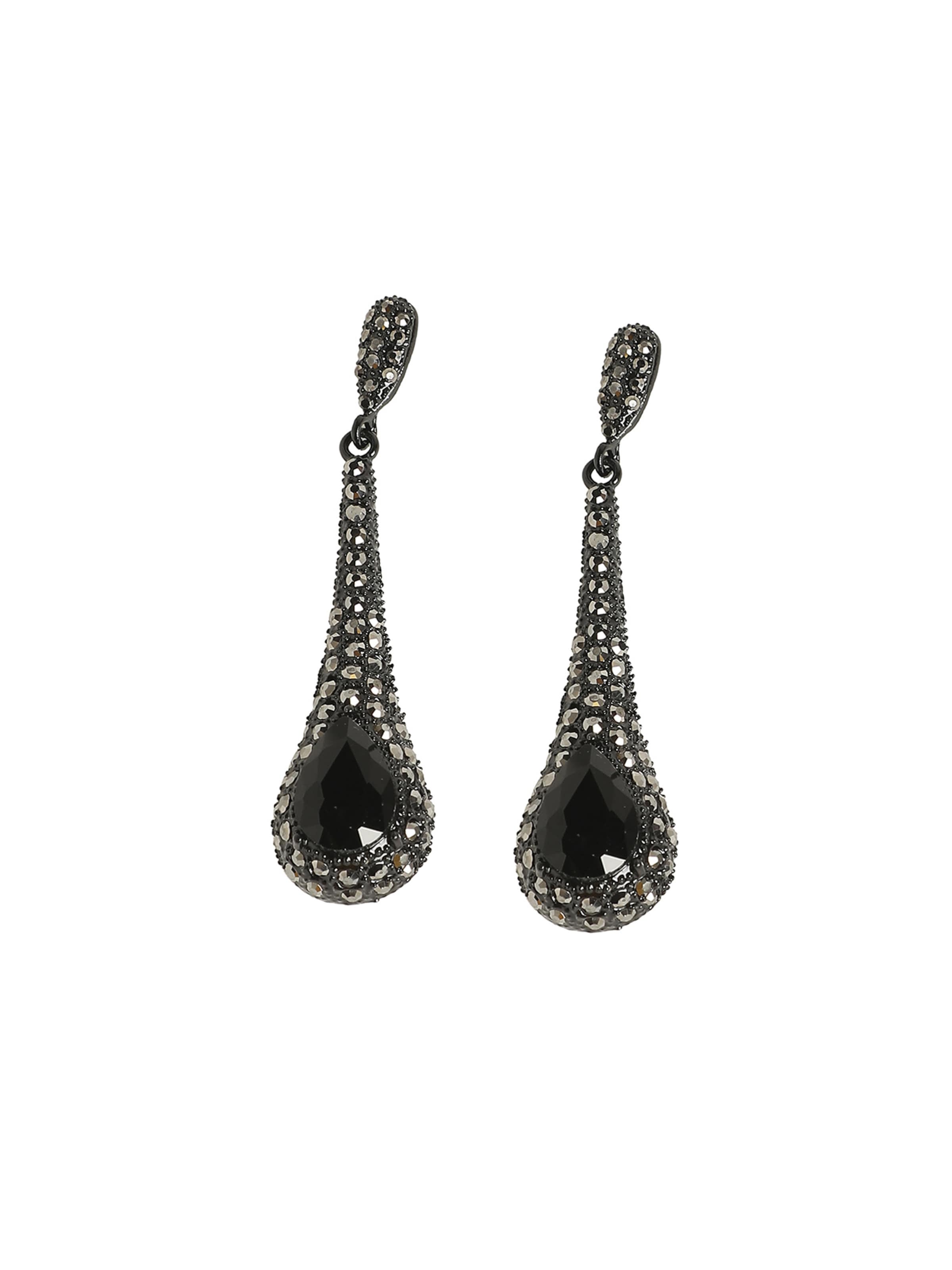 SOHI Øreringe 'Shanno' i sort: forside