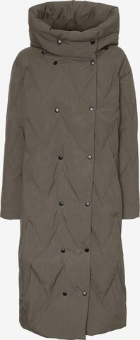 VERO MODA Between-Seasons Coat 'PUFFY' in Grey: front