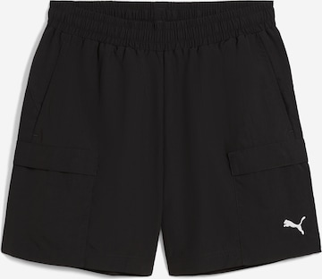 juoda PUMA Laisvas Laisvo stiliaus kelnės 'WARDROBE ESS': priekis