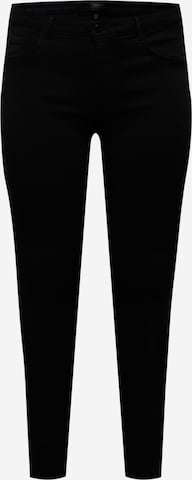 Skinny Jeans 'RAIN' de la ONLY Curve pe negru: față