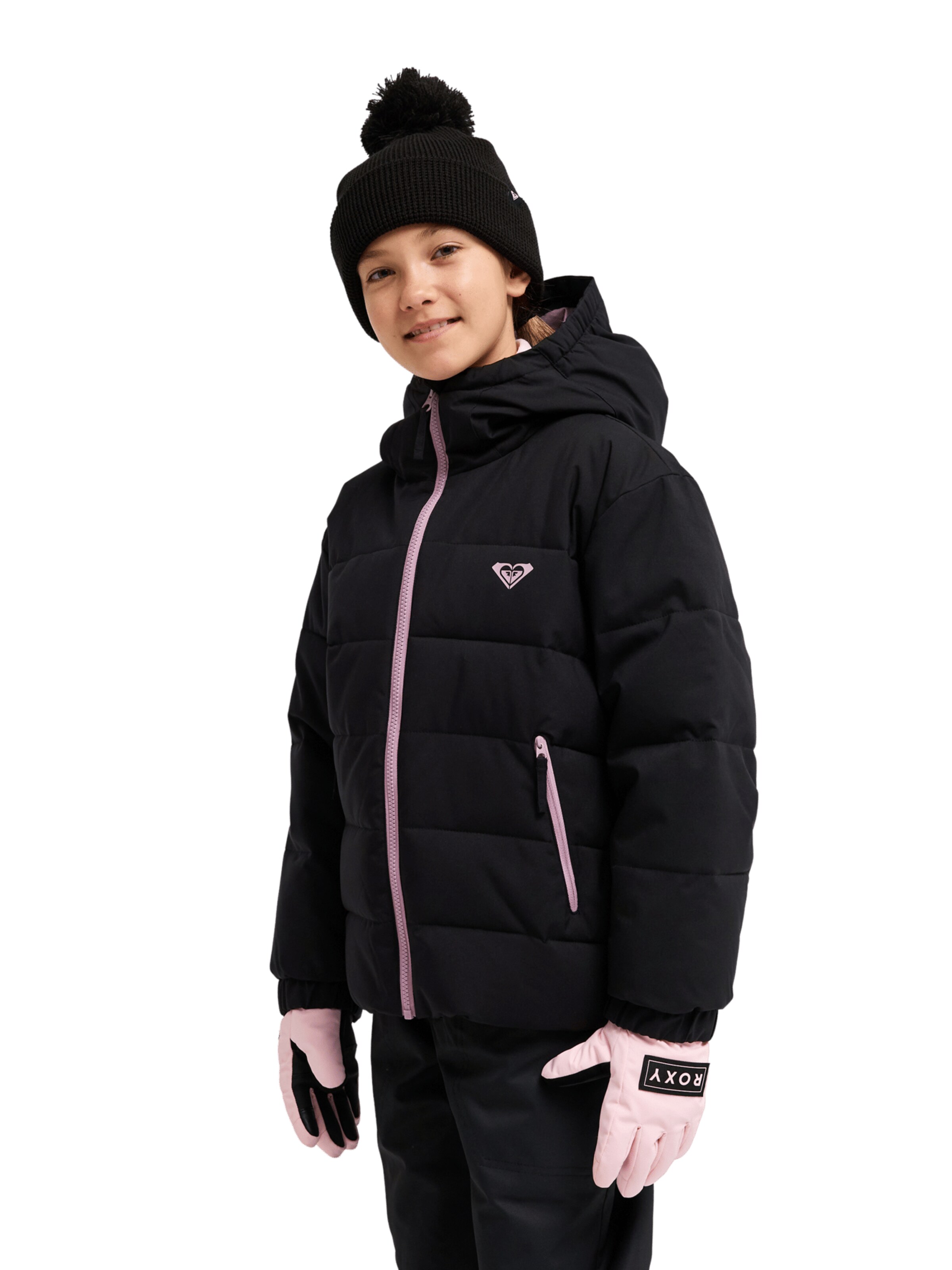 ROXY Athletic Jacket 'Snowyhill Puffy' in Black