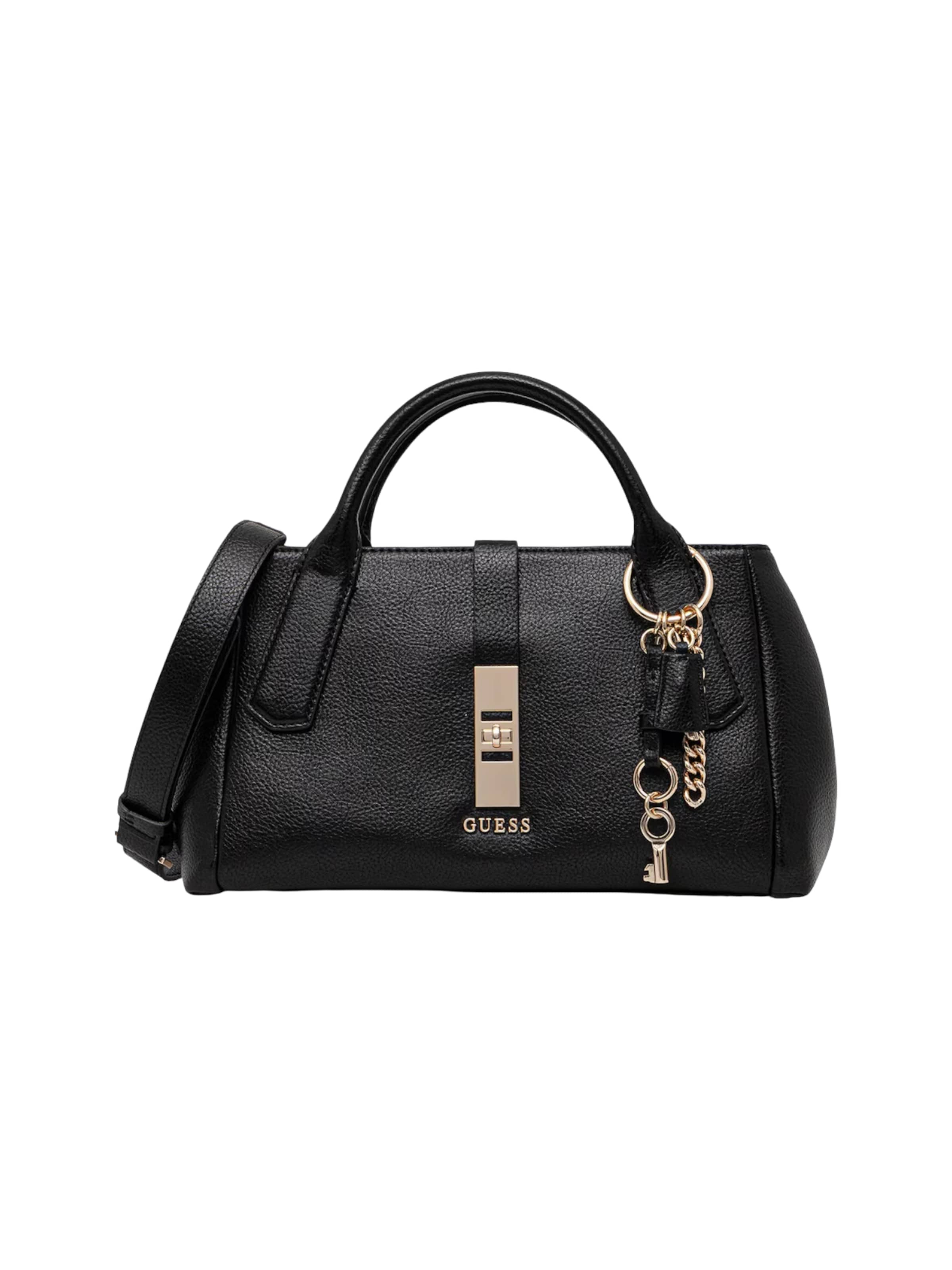 Borsa a spalla 'BROOKE HIGH SOCIETY SATCHEL HWBG98 97060' di GUESS in nero: frontale