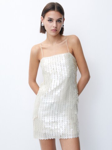 Pull&Bear Kokteilové šaty - Béžová: predná strana