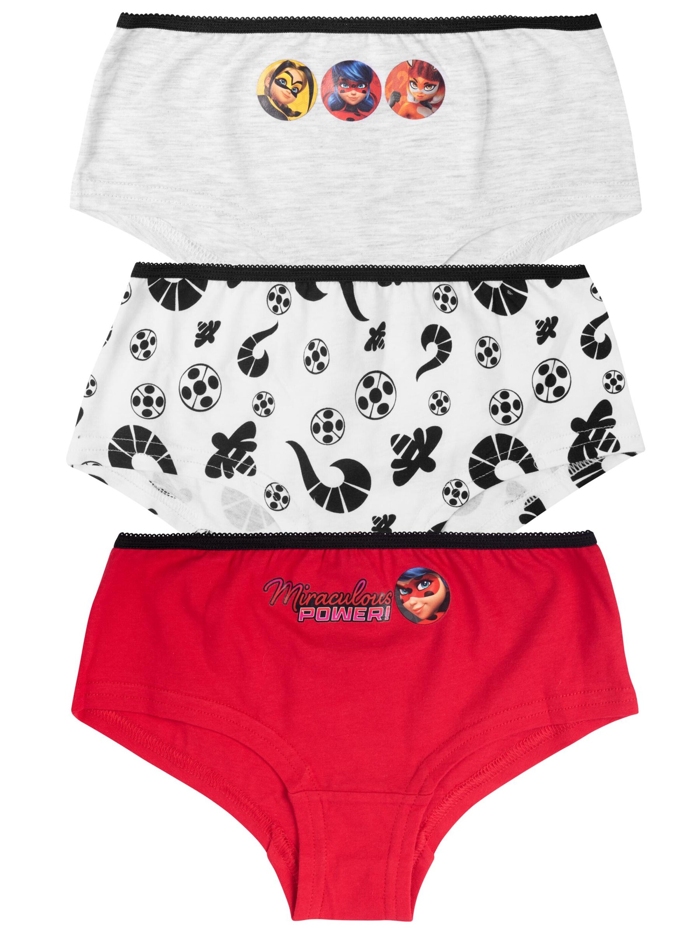 Miraculous Underpants 'Ladybug' in Grey: front
