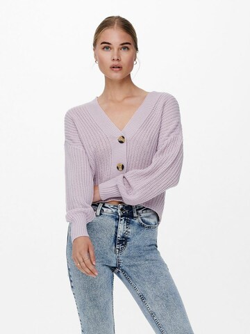 ONLY Knit Cardigan 'CAROL' in Purple: front