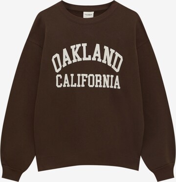 Pull&Bear Sweatshirt in Brown: front