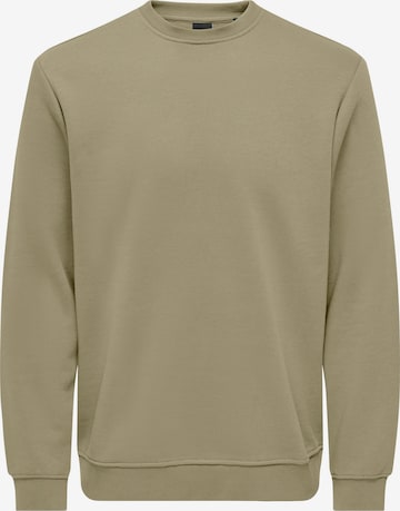 Only & Sons Sweatshirt 'ONSCONNOR' in Green: front