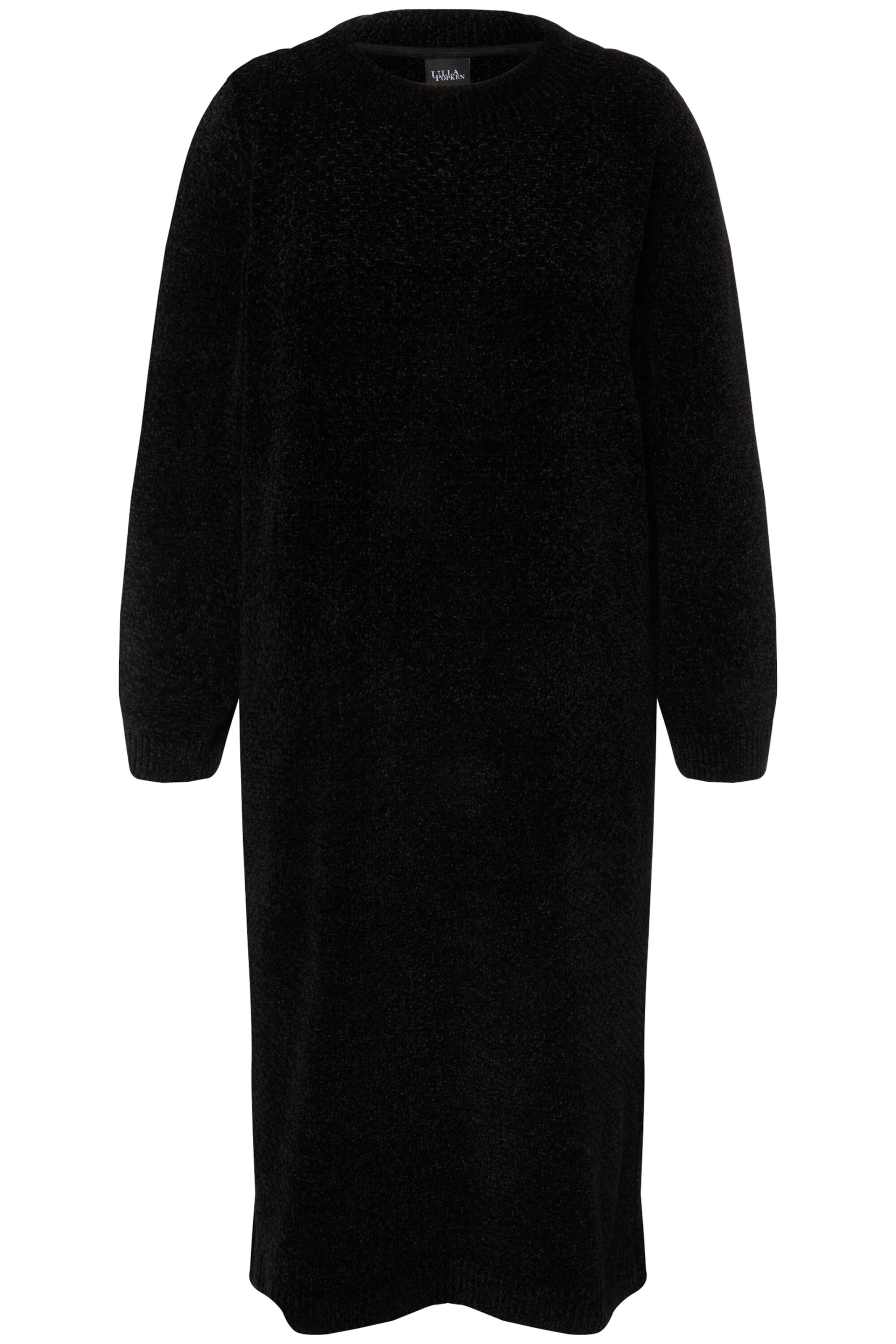 Ulla Popken Gebreide jurk in Blauw: voorkant