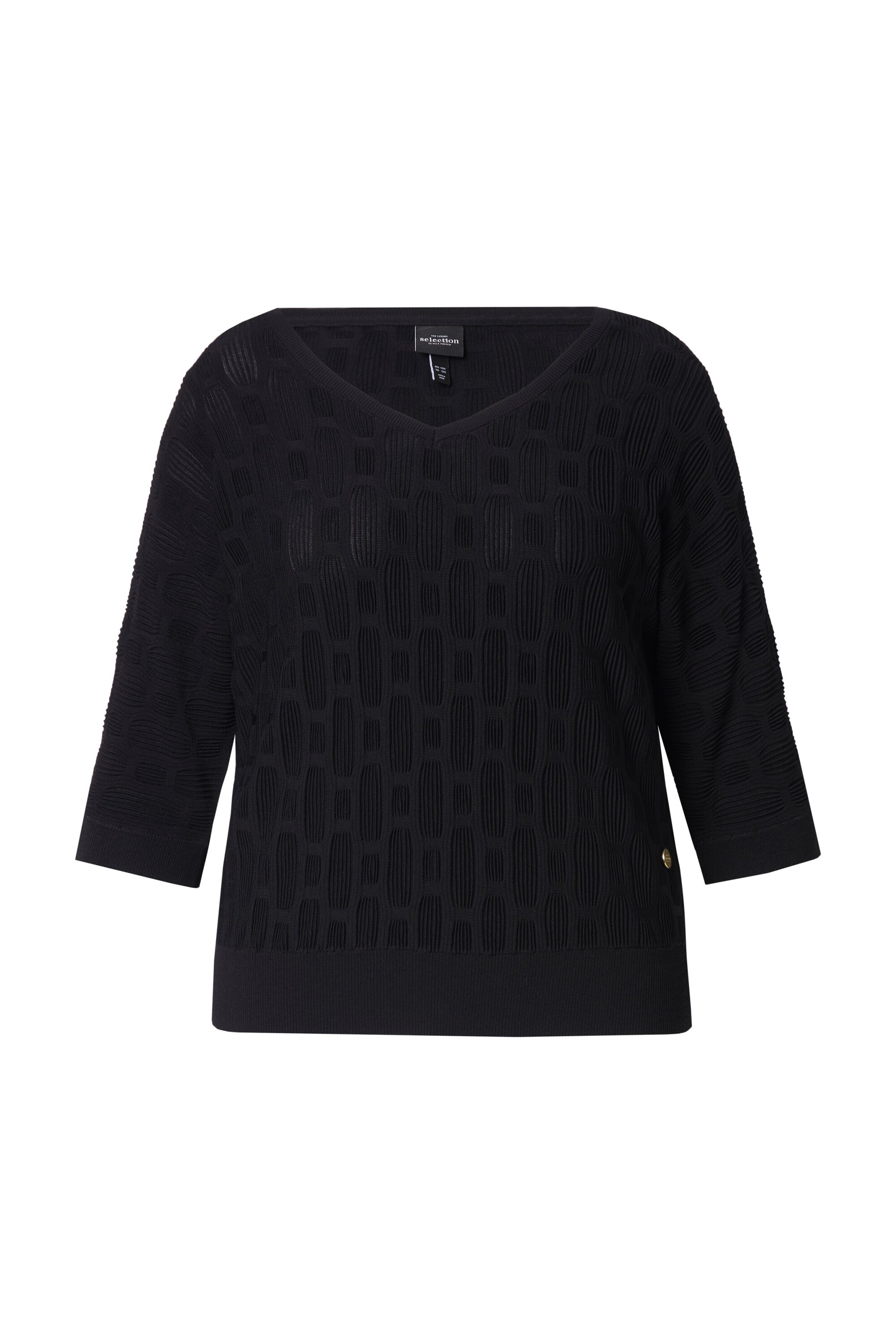 Ulla Popken Trui in Zwart: voorkant