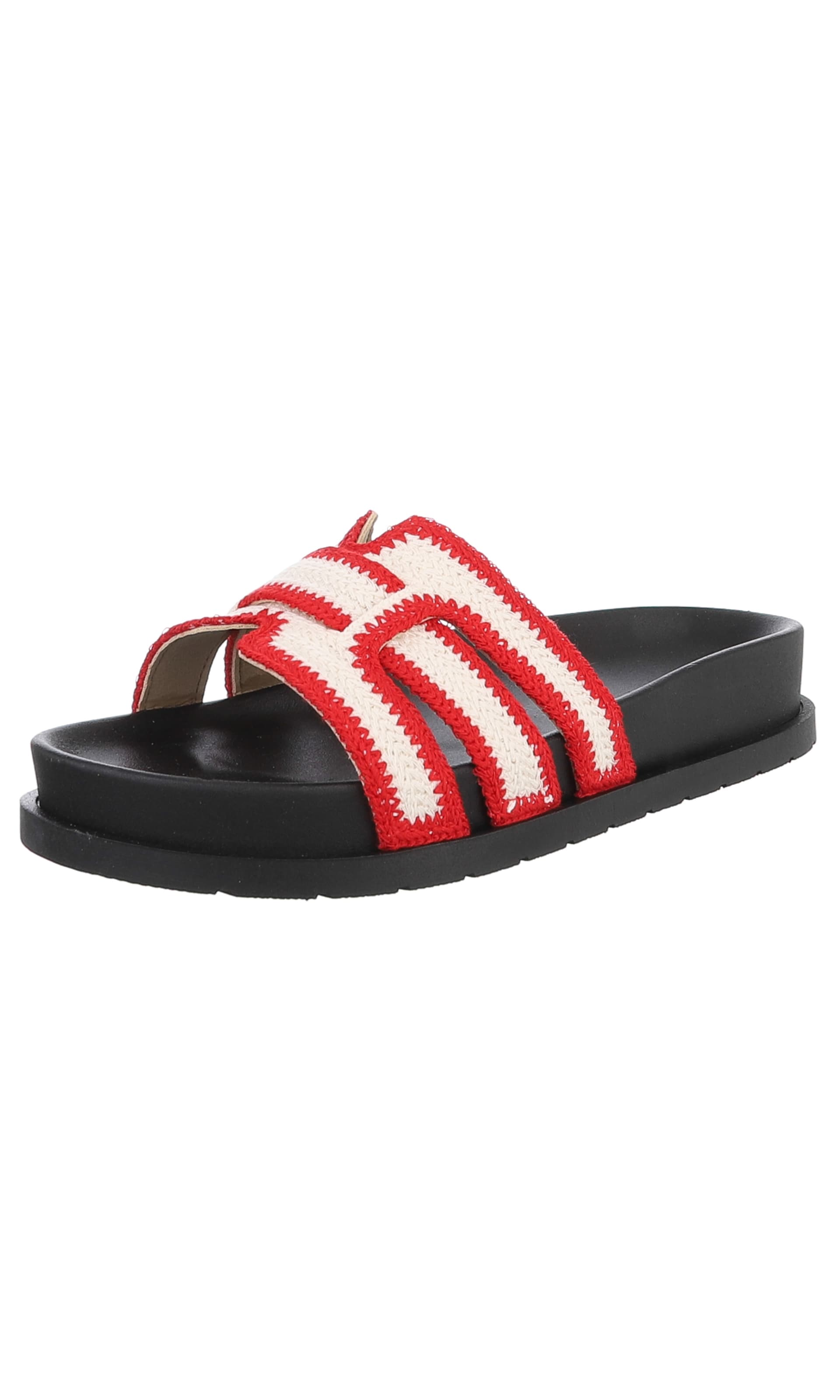 Ital-Design Pantolette in Rot: Vorderseite
