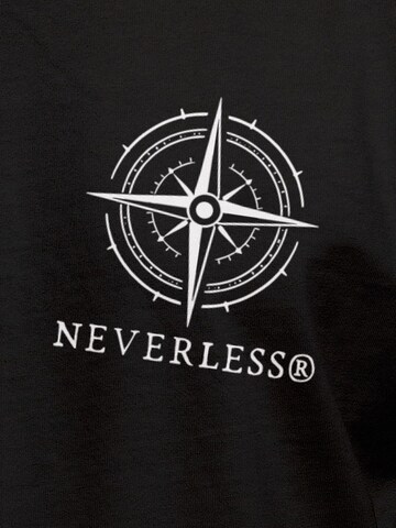 Neverless Shirt 'Berg Kompass' in Black