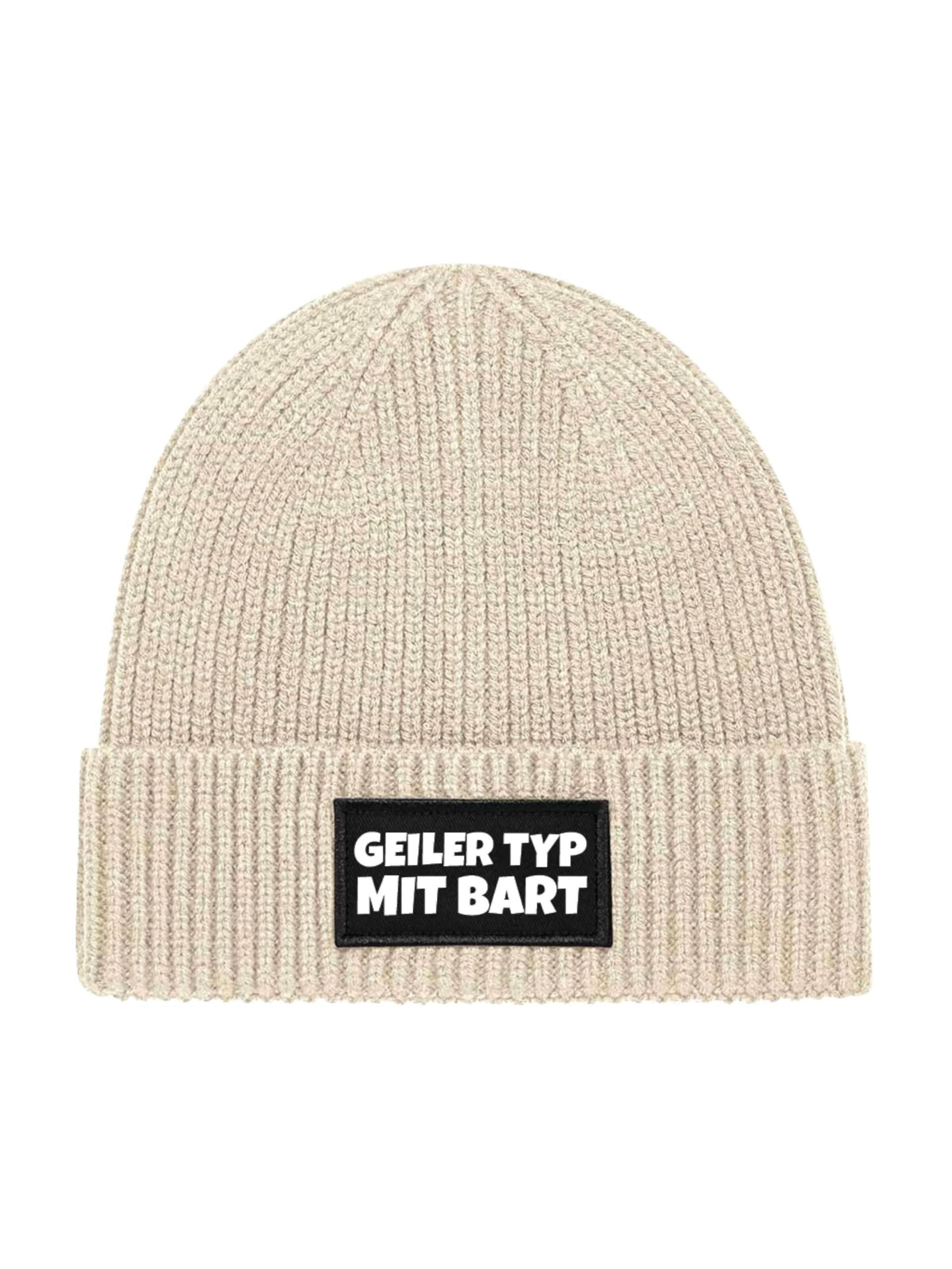 Youth Designz Beanie 'Geiler Typ mit Bart' in Beige: front