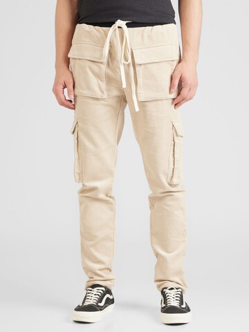 MOUTY - regular Pantalón cargo en beige: frente