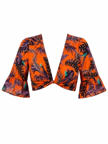 Top 'Nurul Crop Top' di Hobo Sapiens in arancione: frontale