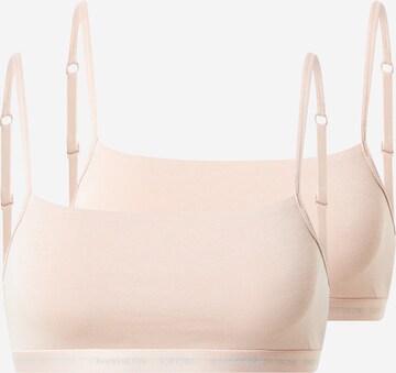 Calvin Klein Underwear Podprsenka – béžová: přední strana