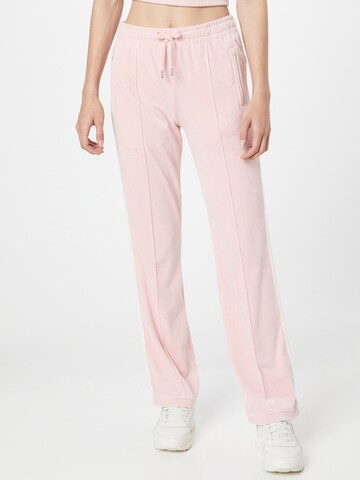 Juicy Couture White Label Loosefit Παντελόνι 'Tina' σε ροζ: μπροστά