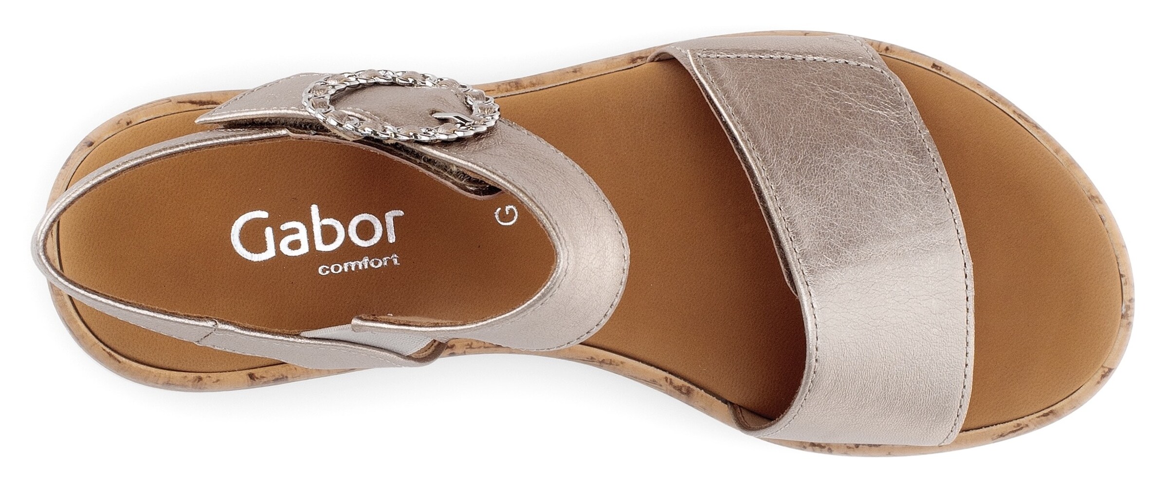 GABOR Strap sandal in Gold