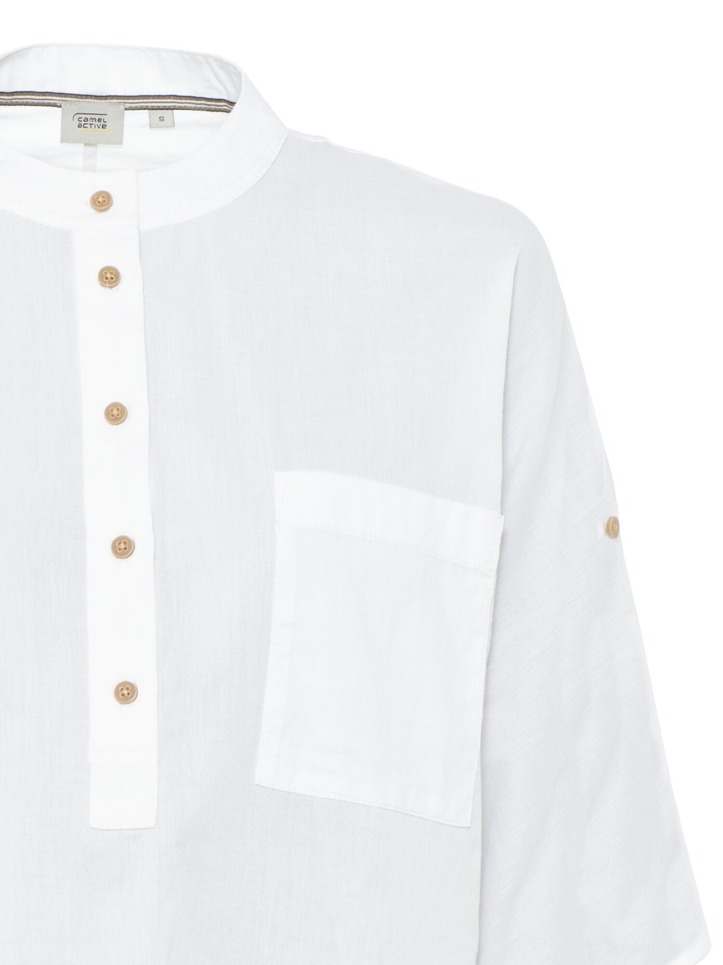 Frauen Große Größen CAMEL ACTIVE Bluse aus Baumwolle in Weiß - UX76576 Frauen Große Größen CAMEL ACTIVE Bluse aus Baumwolle in Weiß - UX76576