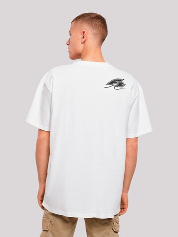 F2 T-Shirt 'Be Happy And Surf Bulli Sommer' in Weiß