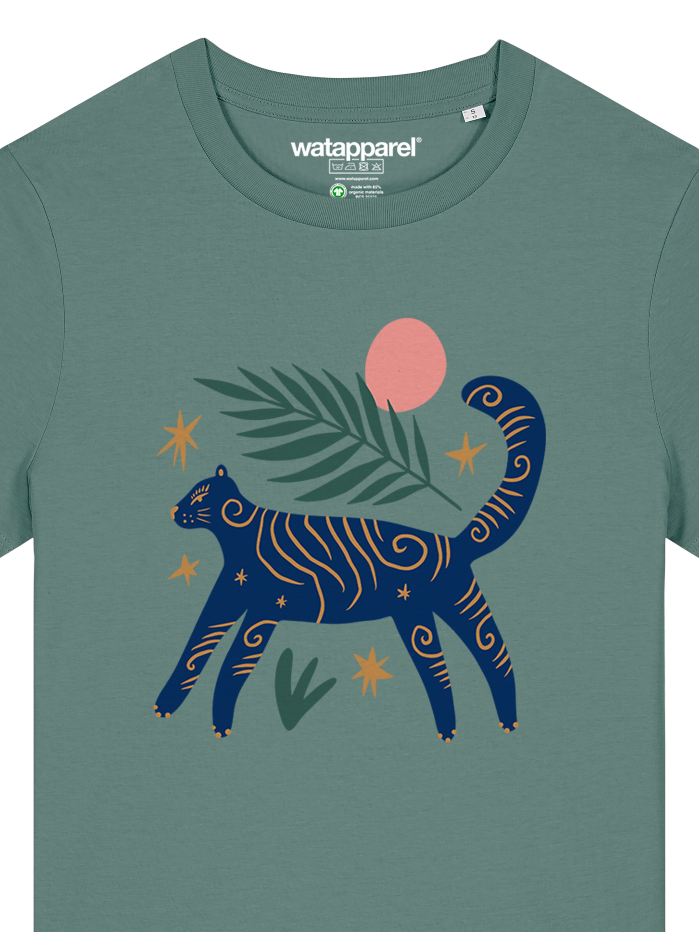 Maglietta 'Love and flex' di Watapparel in verde