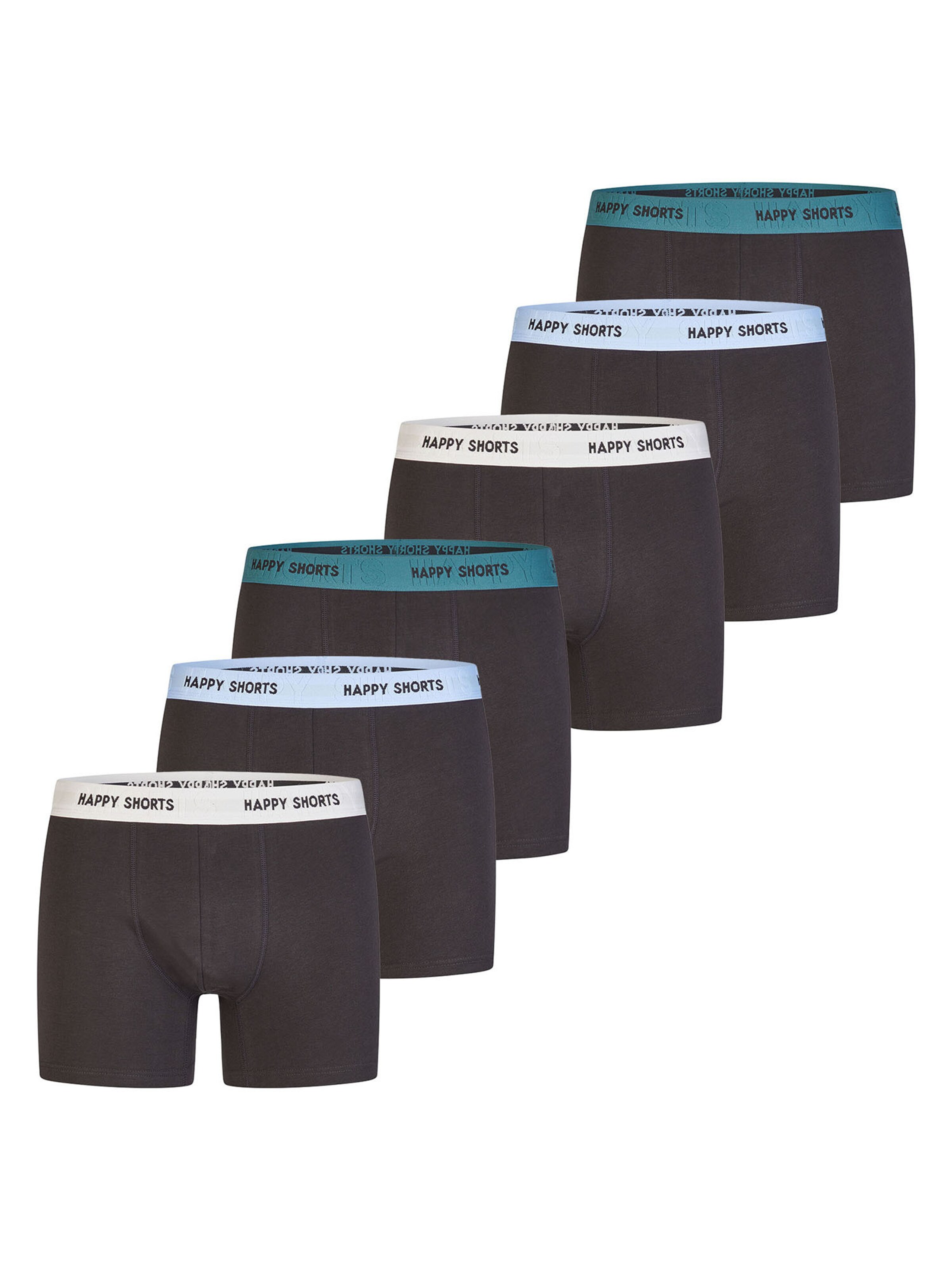 Happy Shorts Boxershorts in Zwart: voorkant