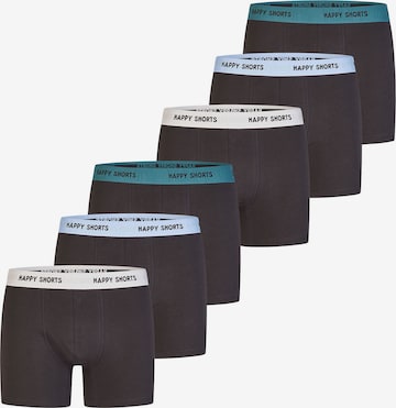 Happy Shorts Boxershorts in Zwart: voorkant