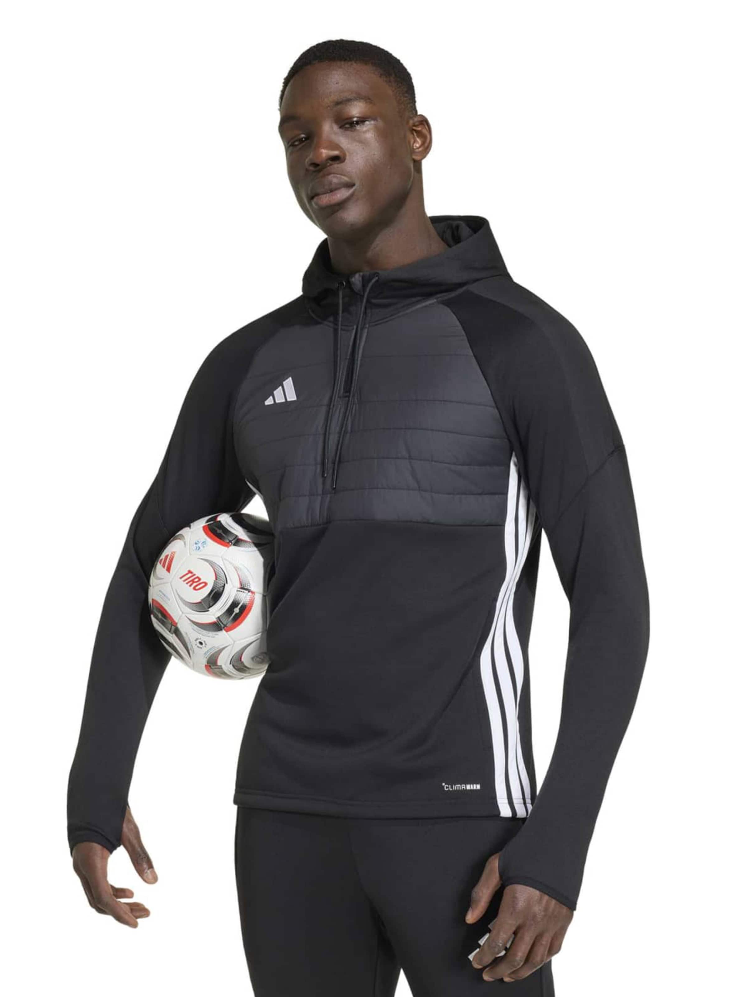 Veste de sport 'TIRO' ADIDAS PERFORMANCE en noir : devant