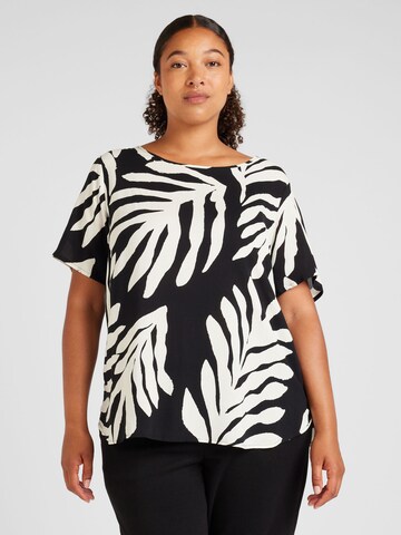 Camicia da donna 'CARNOVA' di ONLY Carmakoma in nero: frontale