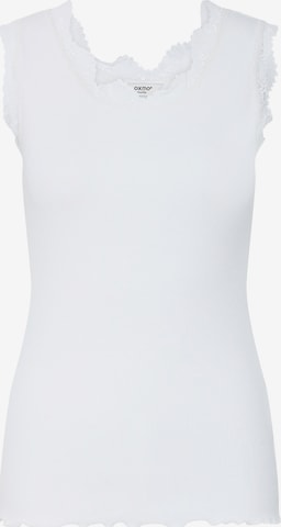 Oxmo - Top ' OXNSuna Lace ' em branco: frente