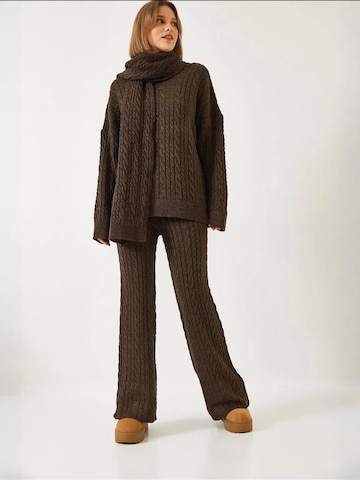 Bianco Lucci Pantsuit in Brown