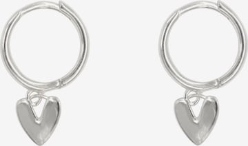 Fräulein Wunder - Brincos 'Creolen Herzen Sterling Silber' em prata: frente