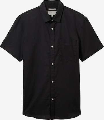 TOM TAILOR DENIM Regular fit Button Up Shirt in Black: front