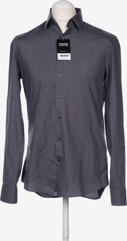 Calvin Klein Button Up Shirt in L in Grey: front