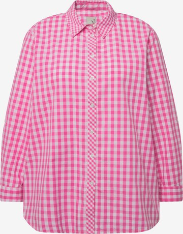 Ulla Popken Traditional Blouse in Pink: front