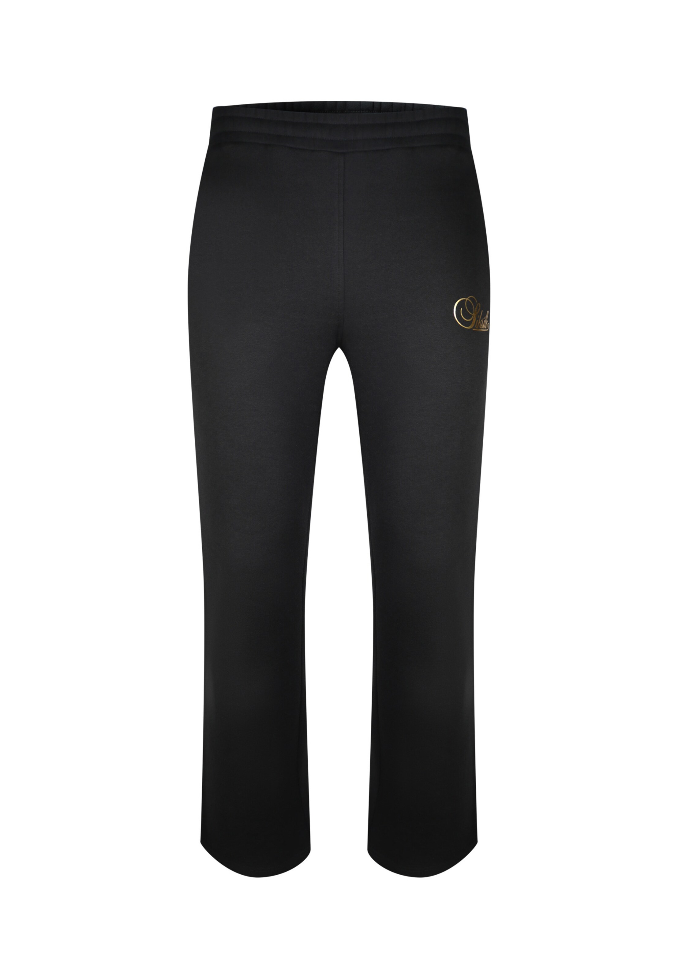 SikSilk Regular Broek 'Essentials' in Zwart: voorkant