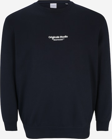 Jack & Jones Plus Sweatshirt 'VESTERBRO' in Blauw: voorkant