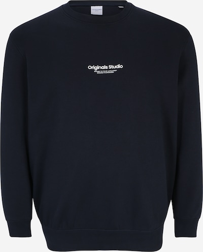 Jack & Jones Plus Sweatshirt 'VESTERBRO' in navy / weiß, Produktansicht