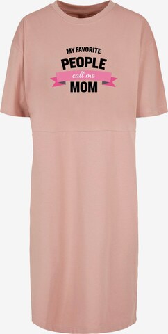 Merchcode Jurk 'Mothers Day - My Favorite People Call Me Mom' in Roze: voorkant