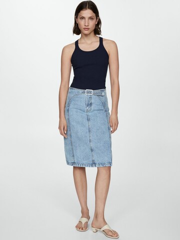 MANGO Knitted top 'RIRI' in Blue