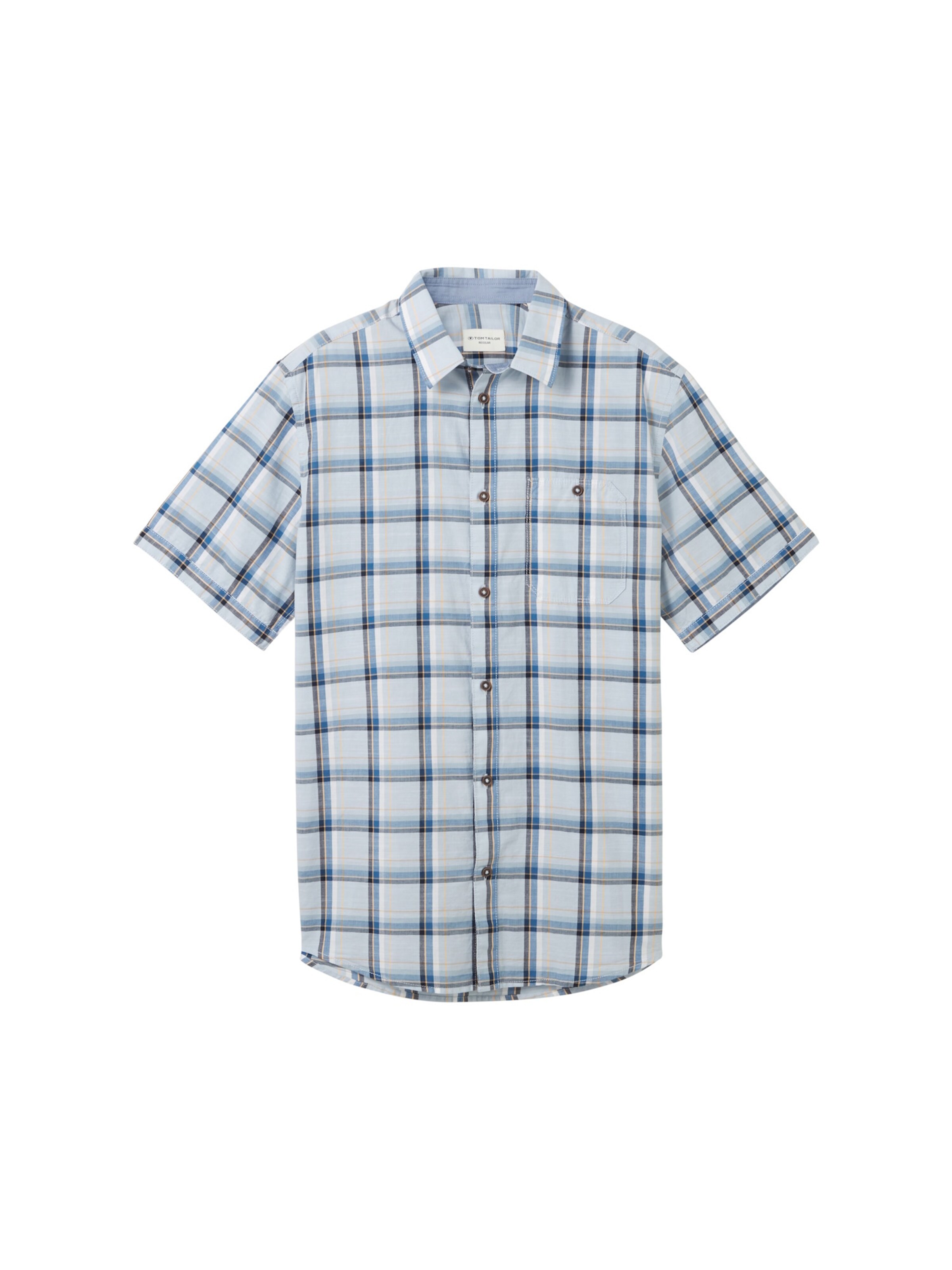 Coupe regular Chemise TOM TAILOR en bleu : devant