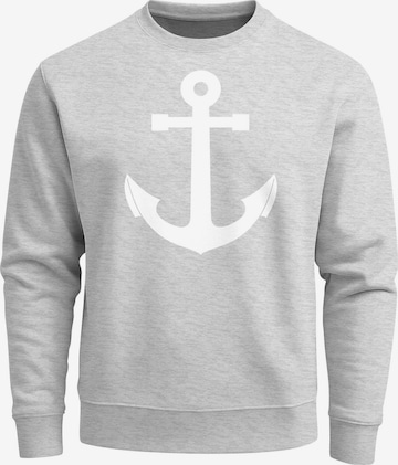 Neverless Sweatshirt 'Anker V2' in Grau: Vorderseite