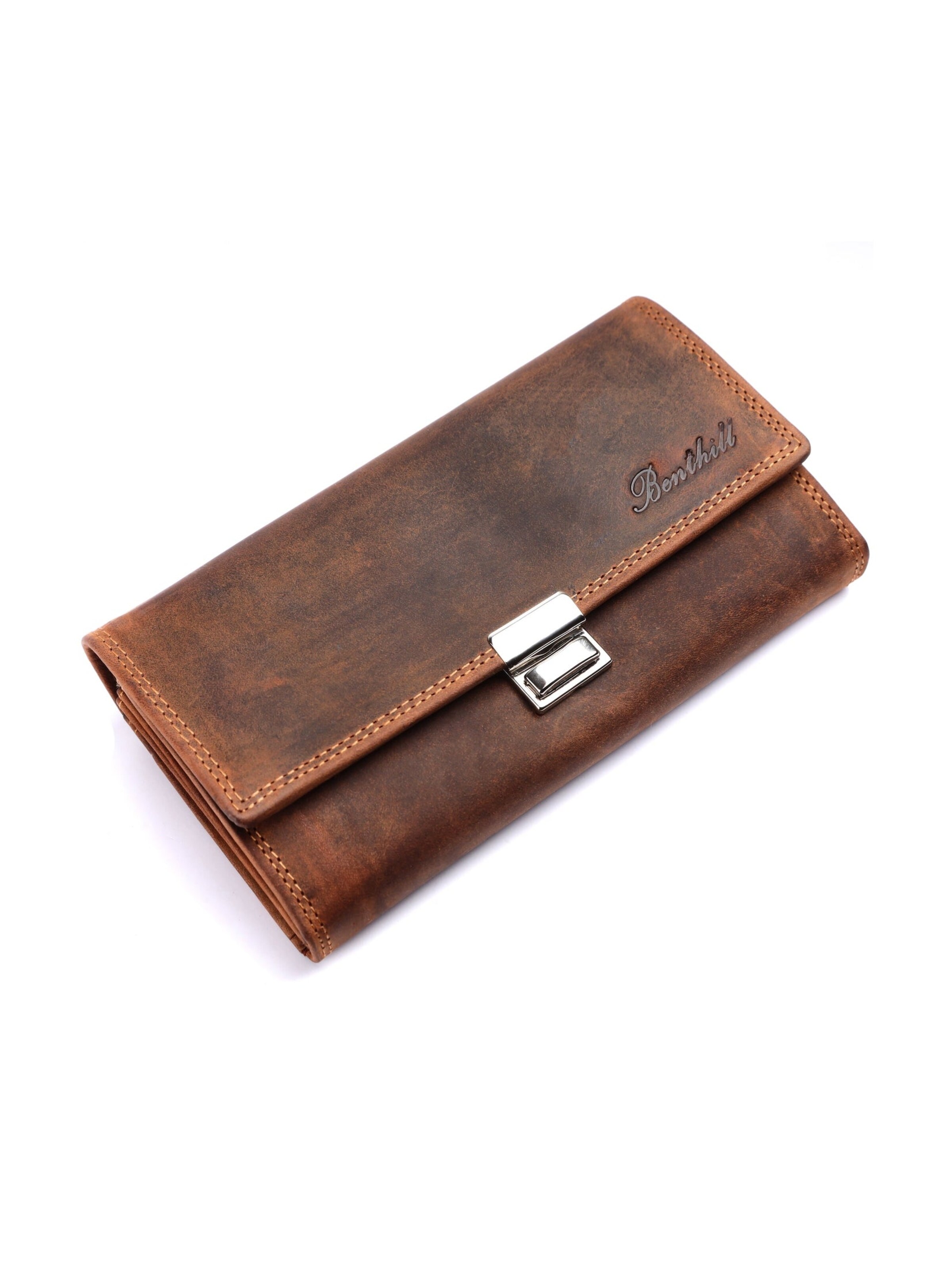 Benthill Wallet in Brown: front