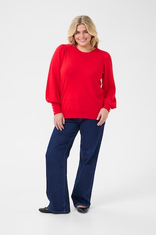 KAFFE CURVE Pullover 'Lizzy' i rød