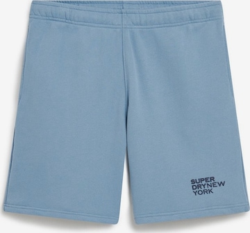 Superdry Loose fit Pants in Blue: front