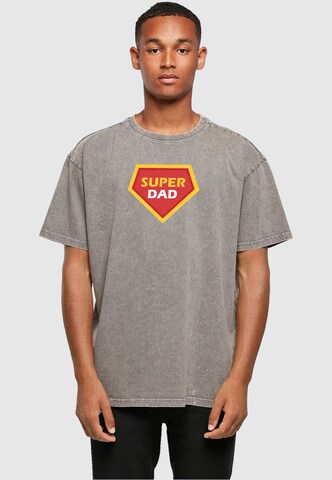 T-Shirt 'Fathers Day - Super Dad' Merchcode en gris : devant